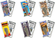 Albuquerque FootWhere® Souvenir Fridge Magnets. 6 Piece Set. Made in USA-FootWhere® Souvenirs